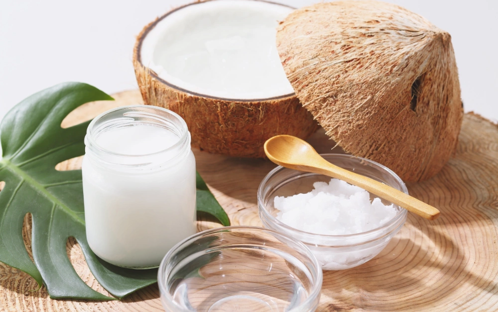 Indonesian coconut exporter preparing certified coconut oil for shipment to the United States.