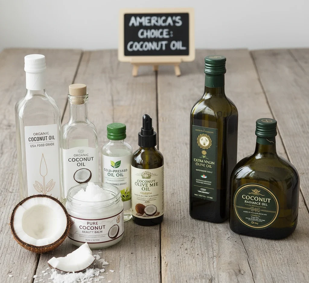 Coconut oil vs olive oil comparison for American market