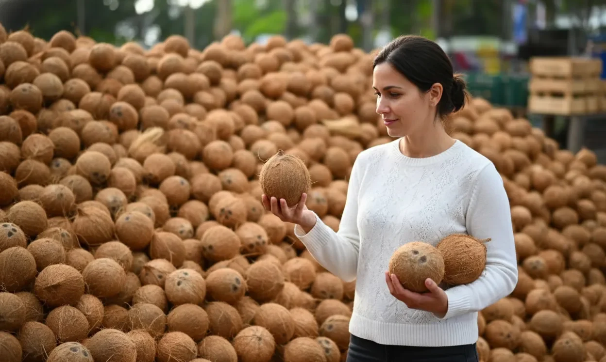 American retailers displaying organic coconut-based products from Atrin International.